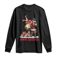 Cowboy Santa Christmas Long Sleeve Shirt Funny Western Xmas - Wonder Print Shop