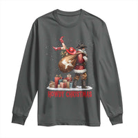 Cowboy Santa Christmas Long Sleeve Shirt Funny Western Xmas - Wonder Print Shop