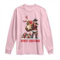 Cowboy Santa Christmas Long Sleeve Shirt Funny Western Xmas - Wonder Print Shop