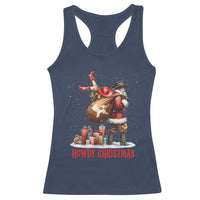 Cowboy Santa Christmas Racerback Tank Top Funny Western Xmas - Wonder Print Shop
