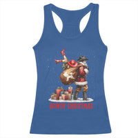 Cowboy Santa Christmas Racerback Tank Top Funny Western Xmas - Wonder Print Shop