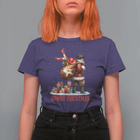 Cowboy Santa Christmas T Shirt For Women Funny Western Xmas - Wonder Print Shop