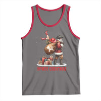Cowboy Santa Christmas Tank Top Funny Western Xmas - Wonder Print Shop