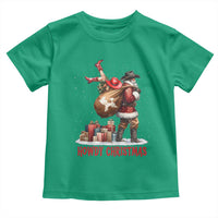 Cowboy Santa Christmas Toddler T Shirt Funny Western Xmas - Wonder Print Shop