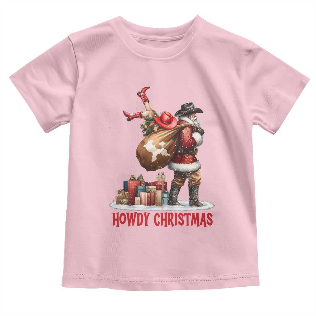 Cowboy Santa Christmas Toddler T Shirt Funny Western Xmas - Wonder Print Shop