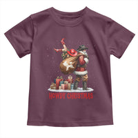 Cowboy Santa Christmas Toddler T Shirt Funny Western Xmas - Wonder Print Shop