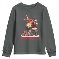 Cowboy Santa Christmas Youth Sweatshirt Funny Western Xmas - Wonder Print Shop