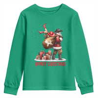 Cowboy Santa Christmas Youth Sweatshirt Funny Western Xmas - Wonder Print Shop