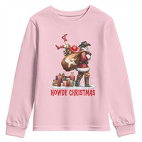 Cowboy Santa Christmas Youth Sweatshirt Funny Western Xmas - Wonder Print Shop