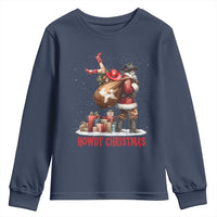 Cowboy Santa Christmas Youth Sweatshirt Funny Western Xmas - Wonder Print Shop