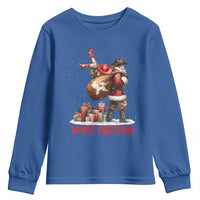 Cowboy Santa Christmas Youth Sweatshirt Funny Western Xmas - Wonder Print Shop
