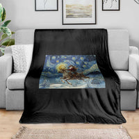 Cowboy Santa Starry Night Christmas Throw Blanket - Wonder Print Shop