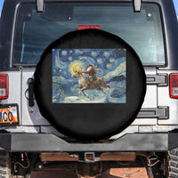 Cowboy Santa Starry Night Christmas Spare Tire Cover - Wonder Print Shop