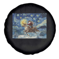 Cowboy Santa Starry Night Christmas Spare Tire Cover - Wonder Print Shop