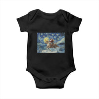 Cowboy Santa Starry Night Christmas Baby Onesie - Wonder Print Shop