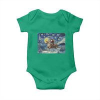 Cowboy Santa Starry Night Christmas Baby Onesie - Wonder Print Shop