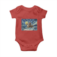 Cowboy Santa Starry Night Christmas Baby Onesie - Wonder Print Shop