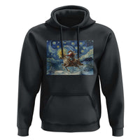 Cowboy Santa Starry Night Christmas Hoodie - Wonder Print Shop
