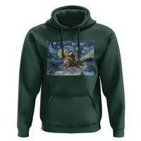 Cowboy Santa Starry Night Christmas Hoodie - Wonder Print Shop