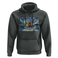 Cowboy Santa Starry Night Christmas Hoodie - Wonder Print Shop