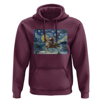Cowboy Santa Starry Night Christmas Hoodie - Wonder Print Shop