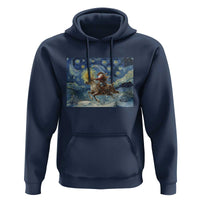 Cowboy Santa Starry Night Christmas Hoodie - Wonder Print Shop