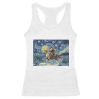 Cowboy Santa Starry Night Christmas Racerback Tank Top - Wonder Print Shop