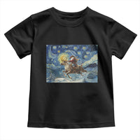 Cowboy Santa Starry Night Christmas Toddler T Shirt - Wonder Print Shop