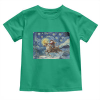Cowboy Santa Starry Night Christmas Toddler T Shirt - Wonder Print Shop