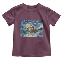 Cowboy Santa Starry Night Christmas Toddler T Shirt - Wonder Print Shop
