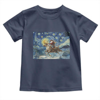 Cowboy Santa Starry Night Christmas Toddler T Shirt - Wonder Print Shop