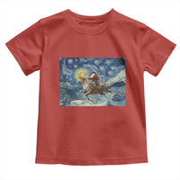 Cowboy Santa Starry Night Christmas Toddler T Shirt - Wonder Print Shop