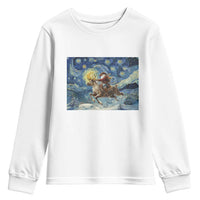Cowboy Santa Starry Night Christmas Youth Sweatshirt - Wonder Print Shop