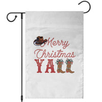 Western Cowboy Howdy Garden Flag Merry Christmas Yall Cowgirl Boots Hat - Wonder Print Shop