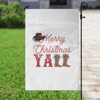 Western Cowboy Howdy Garden Flag Merry Christmas Yall Cowgirl Boots Hat - Wonder Print Shop