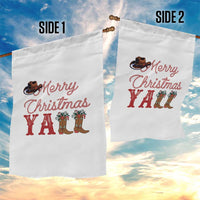 Western Cowboy Howdy Garden Flag Merry Christmas Yall Cowgirl Boots Hat - Wonder Print Shop