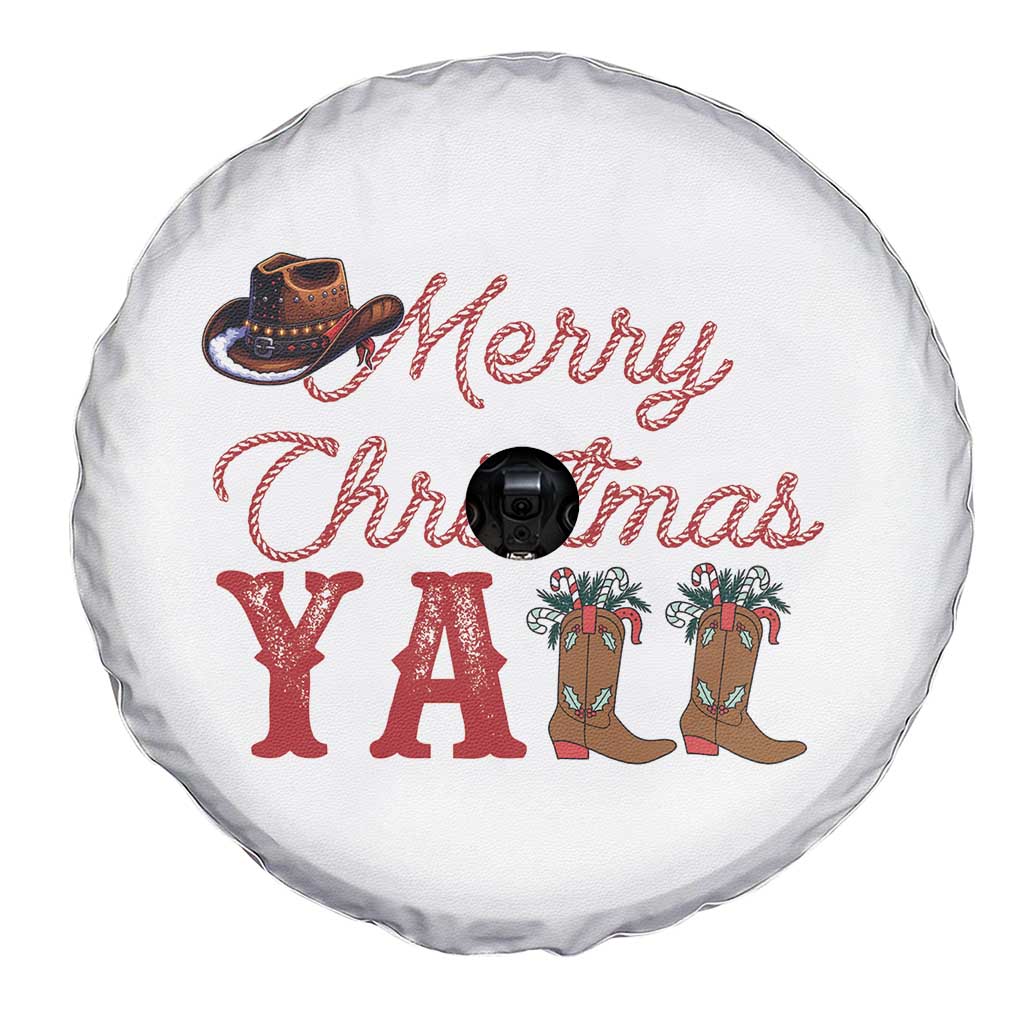 Western Cowboy Howdy Spare Tire Cover Merry Christmas Yall Cowgirl Boots Hat - Wonder Print Shop