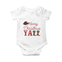Western Cowboy Howdy Baby Onesie Merry Christmas Yall Cowgirl Boots Hat - Wonder Print Shop