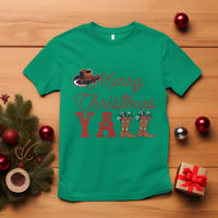 Western Cowboy Howdy T Shirt Merry Christmas Yall Cowgirl Boots Hat - Wonder Print Shop