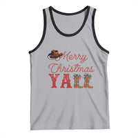 Western Cowboy Howdy Tank Top Merry Christmas Yall Cowgirl Boots Hat - Wonder Print Shop