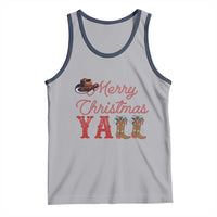 Western Cowboy Howdy Tank Top Merry Christmas Yall Cowgirl Boots Hat - Wonder Print Shop