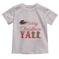 Western Cowboy Howdy Toddler T Shirt Merry Christmas Yall Cowgirl Boots Hat - Wonder Print Shop