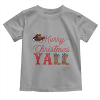 Western Cowboy Howdy Toddler T Shirt Merry Christmas Yall Cowgirl Boots Hat - Wonder Print Shop