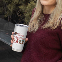 Western Cowboy Howdy Tumbler Cup Merry Christmas Yall Cowgirl Boots Hat - Wonder Print Shop