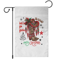 Let Us Go Girls Garden Flag Christmas Cowgirl Boots - Wonder Print Shop