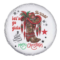 Let Us Go Girls Spare Tire Cover Christmas Cowgirl Boots - Wonder Print Shop