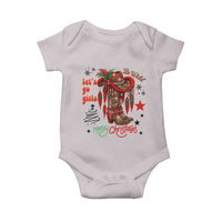Let Us Go Girls Baby Onesie Christmas Cowgirl Boots - Wonder Print Shop