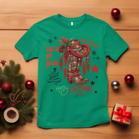 Let Us Go Girls T Shirt Christmas Cowgirl Boots - Wonder Print Shop