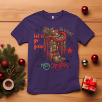 Let Us Go Girls T Shirt Christmas Cowgirl Boots - Wonder Print Shop