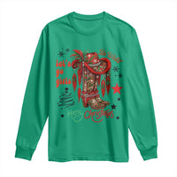 Let Us Go Girls Long Sleeve Shirt Christmas Cowgirl Boots - Wonder Print Shop